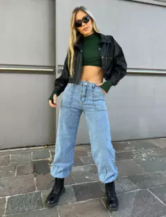 Jean Jogger Tiro Medio con Elástico en Tobillos - comprar online
