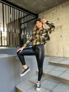 Pantalón Engomado Elastizado Negro y Blanco - 36 al 52 - Shaina Trendy Store