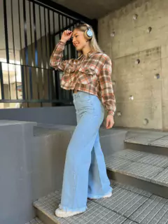 Jean Wide Leg Desflecado Claro - 36 al 52 en internet
