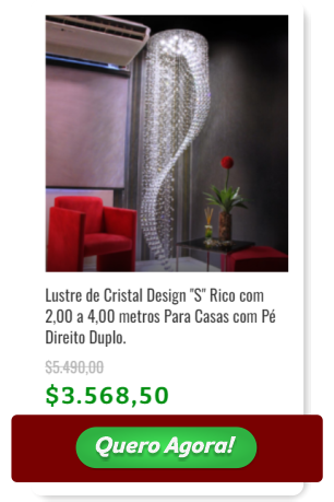 Cart&atilde;o de pre&ccedil;o de Lustre de Cristal
