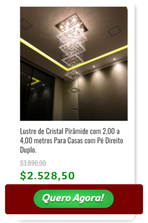 Cart&atilde;o de pre&ccedil;o de Lustre de Cristal