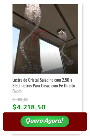 Cart&atilde;o de pre&ccedil;o de Lustre de Cristal