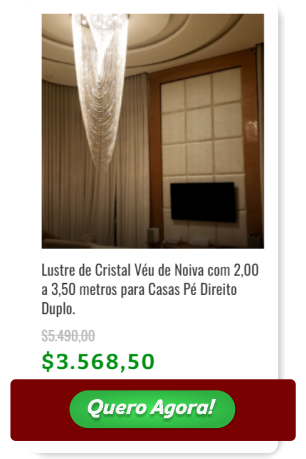 Cart&atilde;o de pre&ccedil;o de Lustre de Cristal