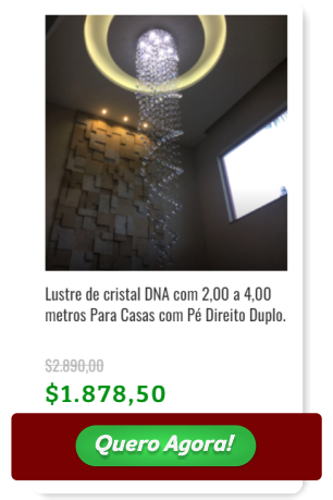 Cart&atilde;o de pre&ccedil;o de Lustre de Cristal