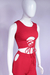 Conjunto canelado regatinha vermelho estilo tumblr moda gringa - loja online
