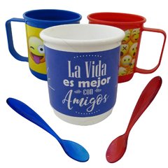 Imagen de TAZA PLÁSTICA CON CUCHARA