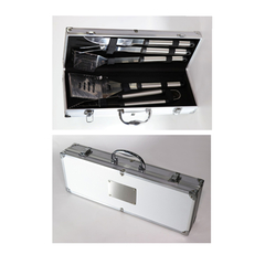 AI- 110045 SET DE ASADO EN  CAJA ALUMINIO X  5 p
