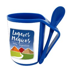 15200- TAZA PLÁSTICA CON CUCHARA (cantidad mínima 50 unidades)
