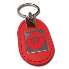 940880 - Llavero Cuero Rojo Con Metal en internet