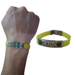945060 - Pulsera de goma Rosario Central con cierre