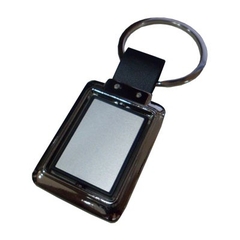 946310NEGRO - Llavero rectangular giratorio c/argolla plana