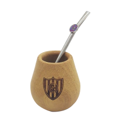 841 - Mate madera c/ bombilla en caja San Lorenzo en internet