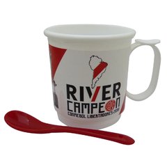 12390 - JARRO PLÁSTICO RIVER PLATE CON CUCHARITA