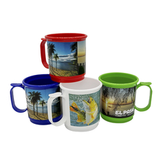 10068 - TAZA PLÁSTICA CON CUCHARA ( cantidad mínima 60 unidades)