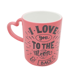 TAZA  ROSA  CORAZÓN
