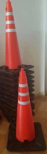 4cono Vial 75 Cm. 3 Reflec Base Goma.flex Homologado Oferta en internet