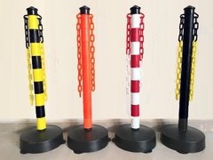 6 Postes Plastico C/ Base Para Señalizar /delimitar Para Cad