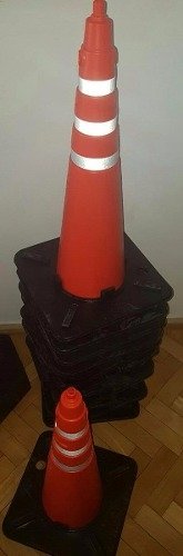 4cono Vial 75 Cm. 3 Reflec Base Goma.flex Homologado Oferta