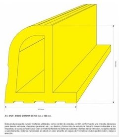 1 / 2 cordon 120x130 mm (x metro)