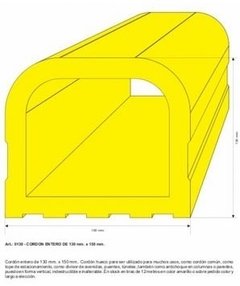 Cordon 150x130 mm (cordon hueco x metro)