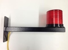 Semaforo con 3 leds de 1W color rojo (270 grados) con transf. 220Vac-10,5Vcc para E/S de vehiculos - mensula de 40 cm