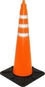 Cono Vial 75 Cm Con 3 Reflect Base Caucho.flexible