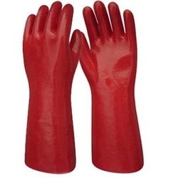 Guante de PVC rojo 40 cm