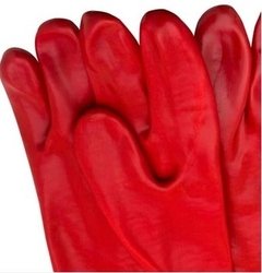 Guante de PVC rojo 40 cm en internet