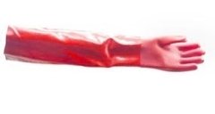 Guante de PVC rojo 70 cm
