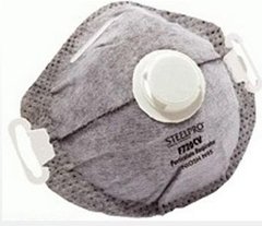 Mascarilla F720CV C/CARBON ACTIVADO Y VALVULA para polvos y aerosoles N-95 (x unidad) marca Steelpro