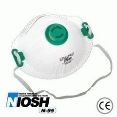 Mascarilla F720V nosh con valvula para polvos y aerosoles N-95 (x unidad) marca Steelpro