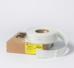 Rollo 45,7 m de banda reflectiva grado diamante 3M de 5 cm color BLANCO