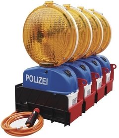 Kit de 4 balizas led (dia y noche) con bateria recargable, caja para transporte y recarga, marca Nissen (con normas europeas)