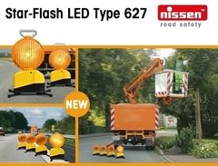 Kit de 4 balizas led (dia y noche) con bateria recargable, caja para transporte y recarga, marca Nissen (con normas europeas) - comprar online