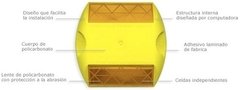 Tacha Reflectiva Vial Marca 3m Mod.290 X Caja 100 - 4 Cerebros