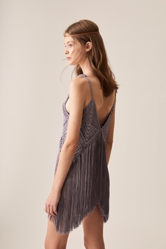 Crochet Vestido Corto Con Flecos Pre Order - tienda online