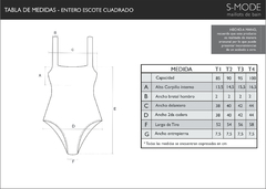 Pucará Entero Escote Cuadrado - tienda online