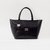 Cartera grande al estilo italiana minimalista de croco negra - comprar online