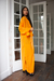 Kimono Sofía Petra largo de gasa natutal - comprar online