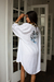 Kimono Sofía Fiona de lino pintado a mano - comprar online