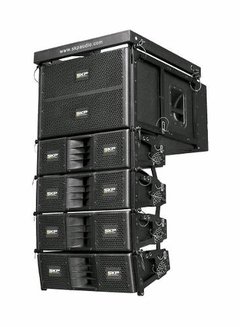 Bafles Sistema De Sonido Line Array Activo 1400 W Skp Sat Bk