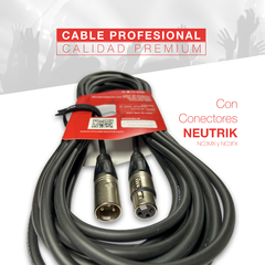 Cable Micrófono Canon 6 Metros Neutrik Xlr Macho A Hembra en internet