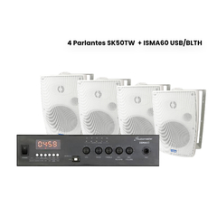 Sistema Para Música Funcional 4 Parlantes + Amplificador