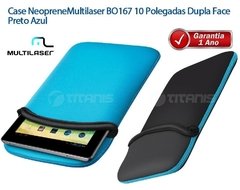 Case Bolsa Neoprene Dupla Face Tablet Netbook 10" - Preto e Azul - BO167