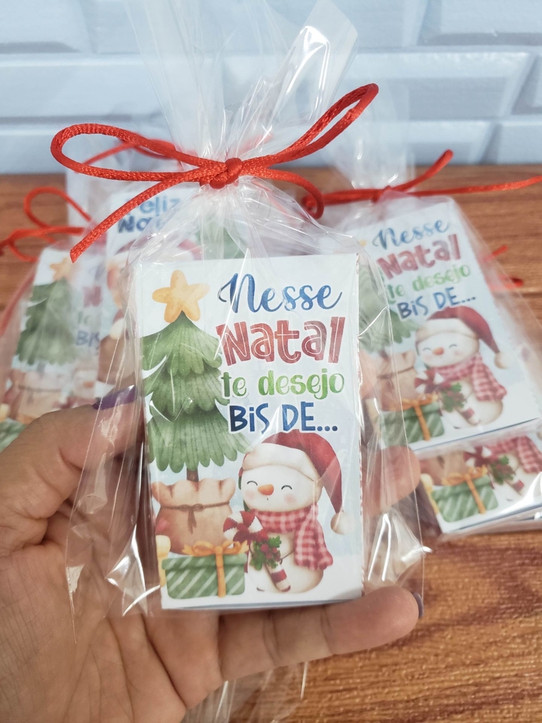 100 Caixa Bis Personalizado Para Natal