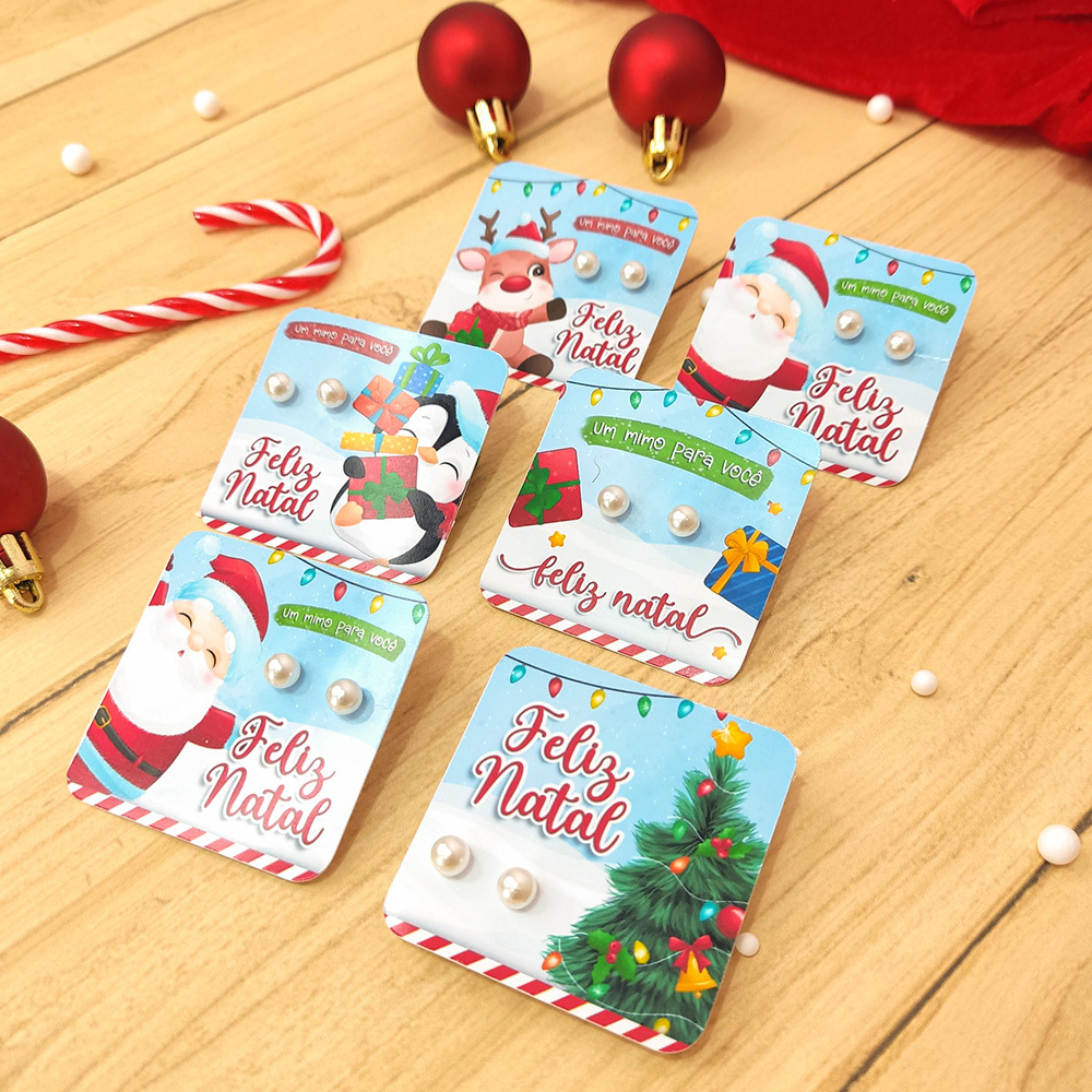 20 Cards de Natal Personalizados + Balas