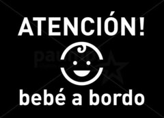Sticker Calco Vinilo "Bebé a Bordo" - comprar online