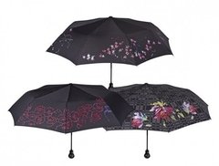 093 - Paraguas Mini Negro Flores Perletti en internet