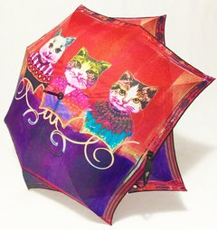 906 - Paraguas Largo Gatos Fashion Perletti - comprar online