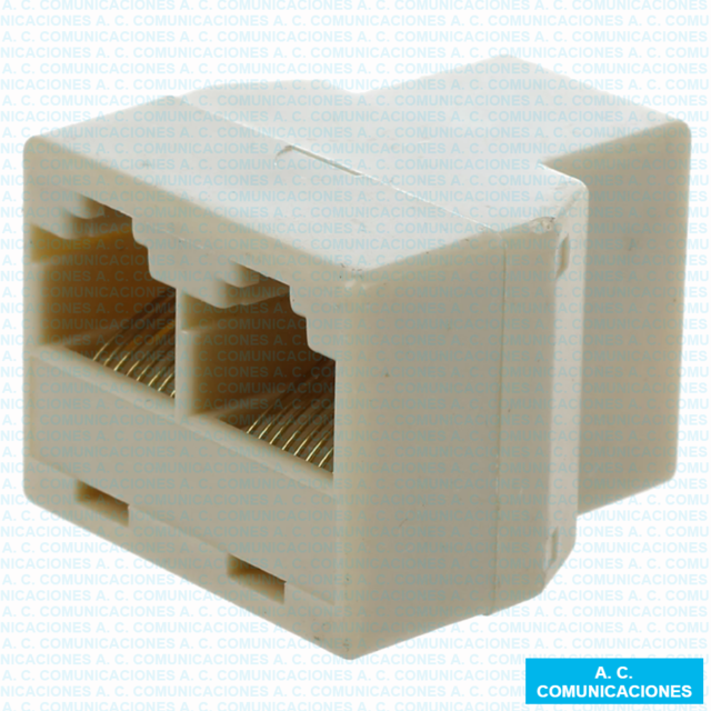 Adaptador Telefónico Hembra RJ-45 Doble Hembra RJ-45